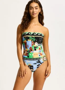 Seafolly Atlantis Bandeau One Piece - | Bandeau|Bandeau