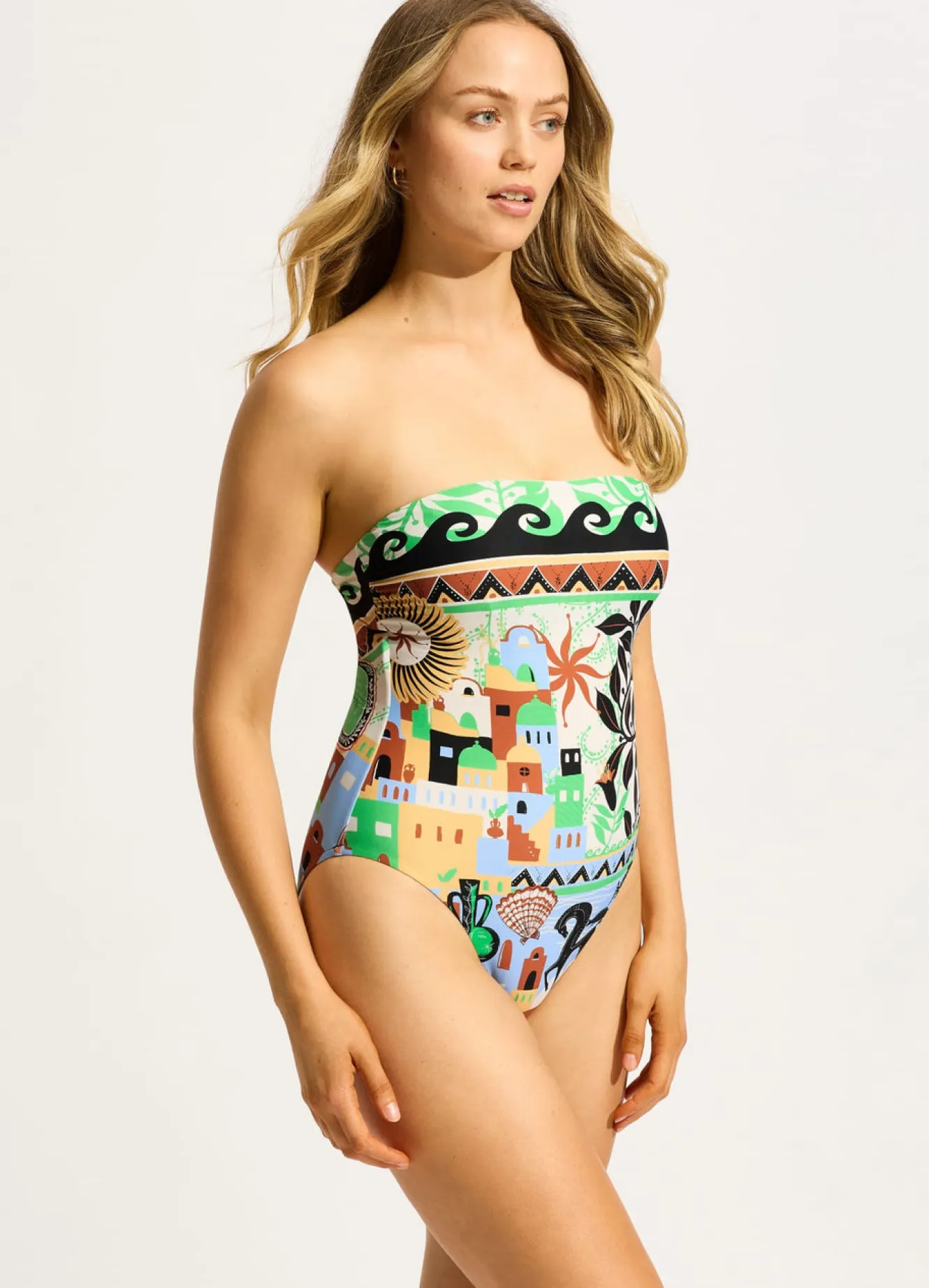 Seafolly Atlantis DD Bandeau One Piece - | Bandeau|Bandeau