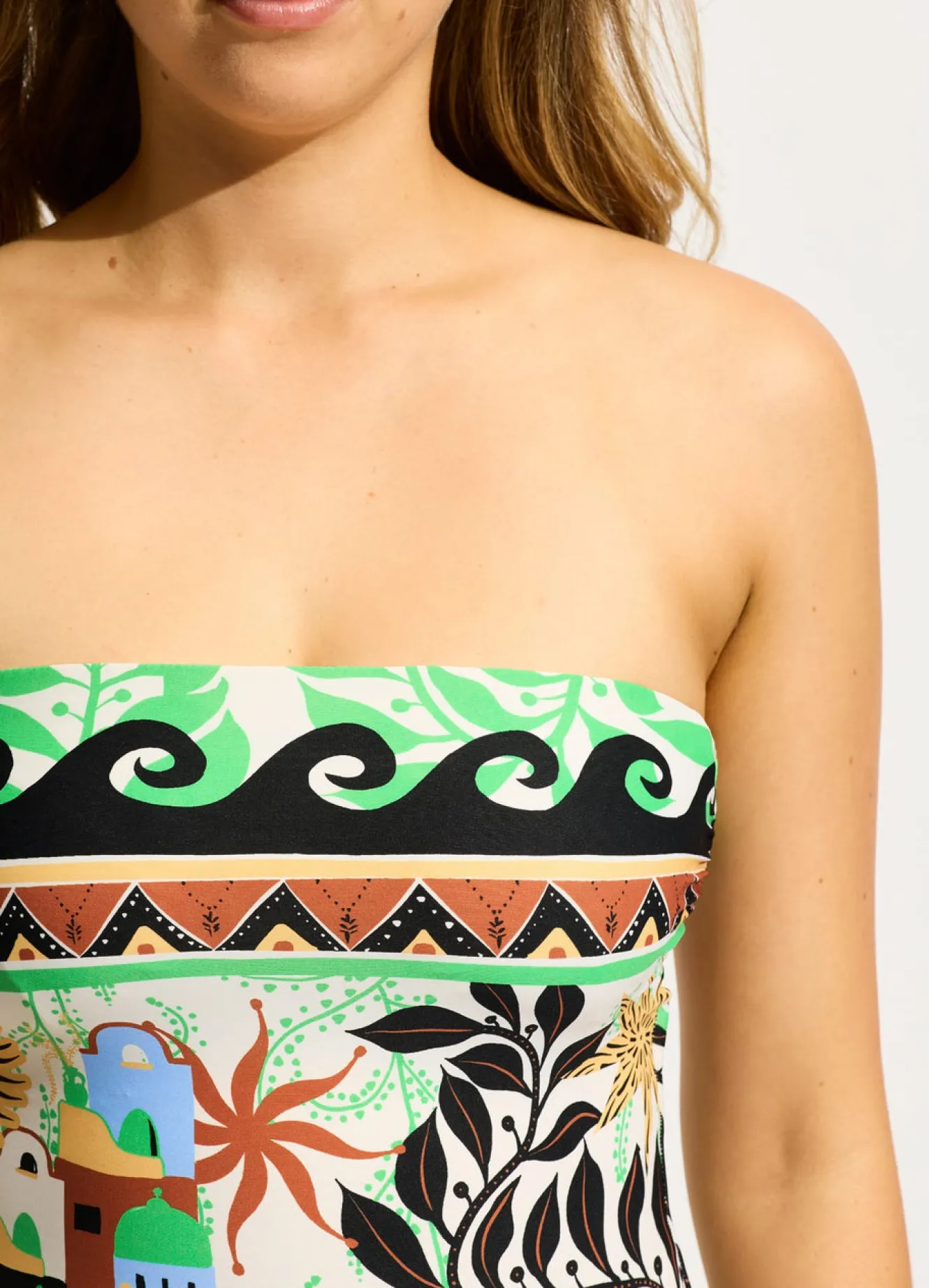 Seafolly Atlantis DD Bandeau One Piece - | Bandeau|Bandeau