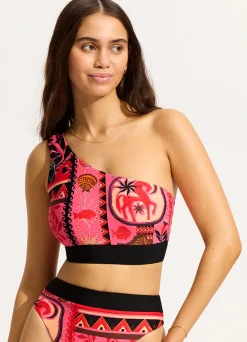 Seafolly Atlantis One Shoulder Top Bikini Top - | Bikinis|One Shoulder