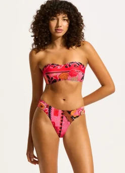 Seafolly Atlantis Ruched Side Bikini Bottom - | Bikinis|More Coverage