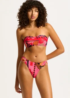 Seafolly Atlantis Ruched Side Bikini Bottom - | Bikinis|More Coverage