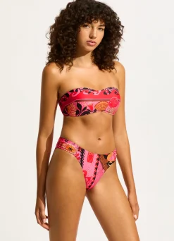 Seafolly Atlantis Ruched Side Bikini Bottom - | Bikinis|More Coverage