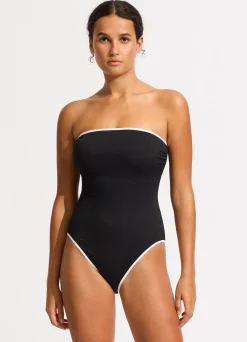 Seafolly Beach Bound DD Bandeau One Piece - | Bandeau|Bandeau