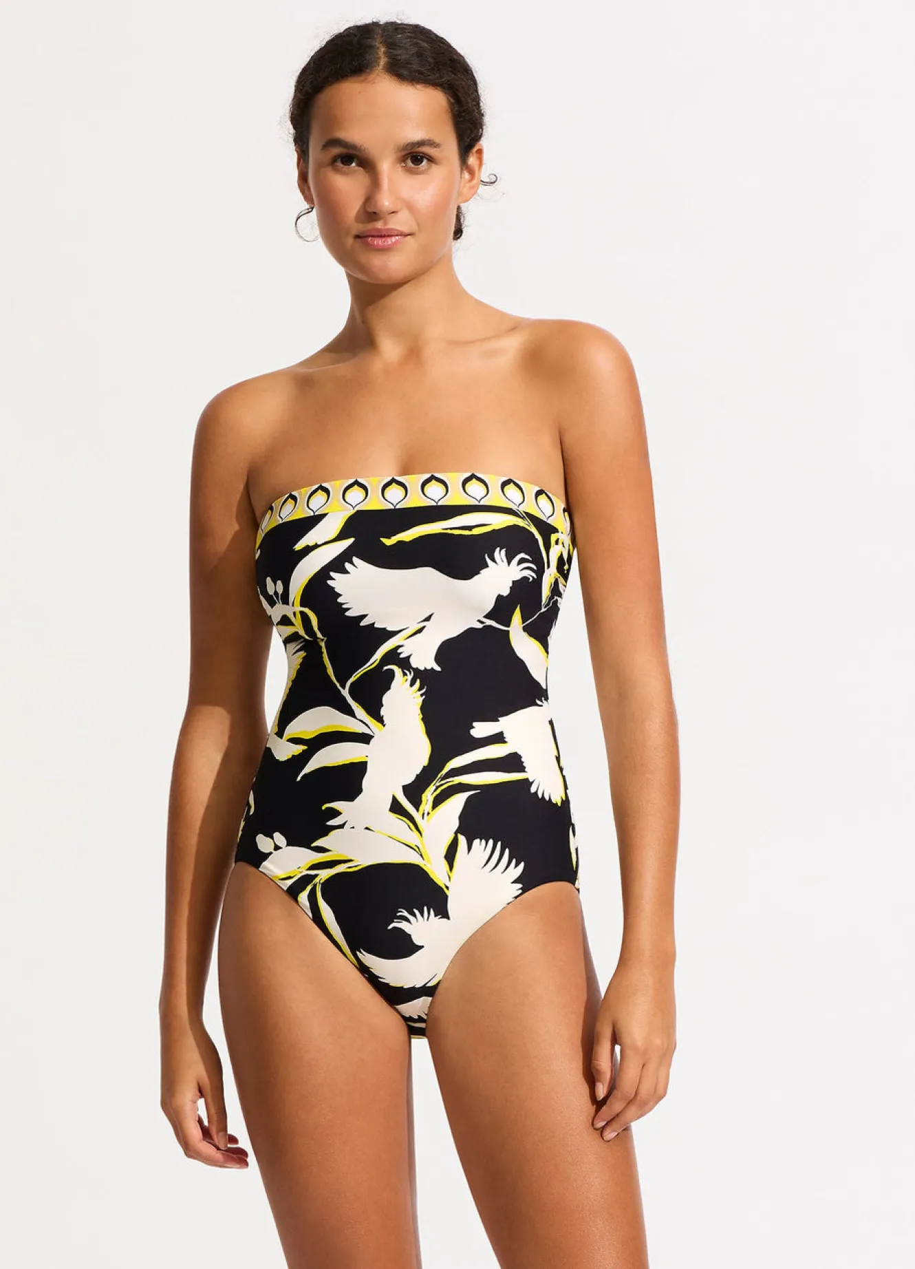 Seafolly Birds Of Paradise DD Bandeau One Piece - | Bandeau|Bandeau