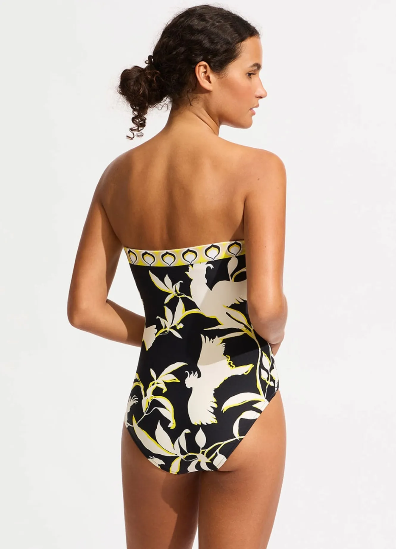 Seafolly Birds Of Paradise DD Bandeau One Piece - | Bandeau|Bandeau
