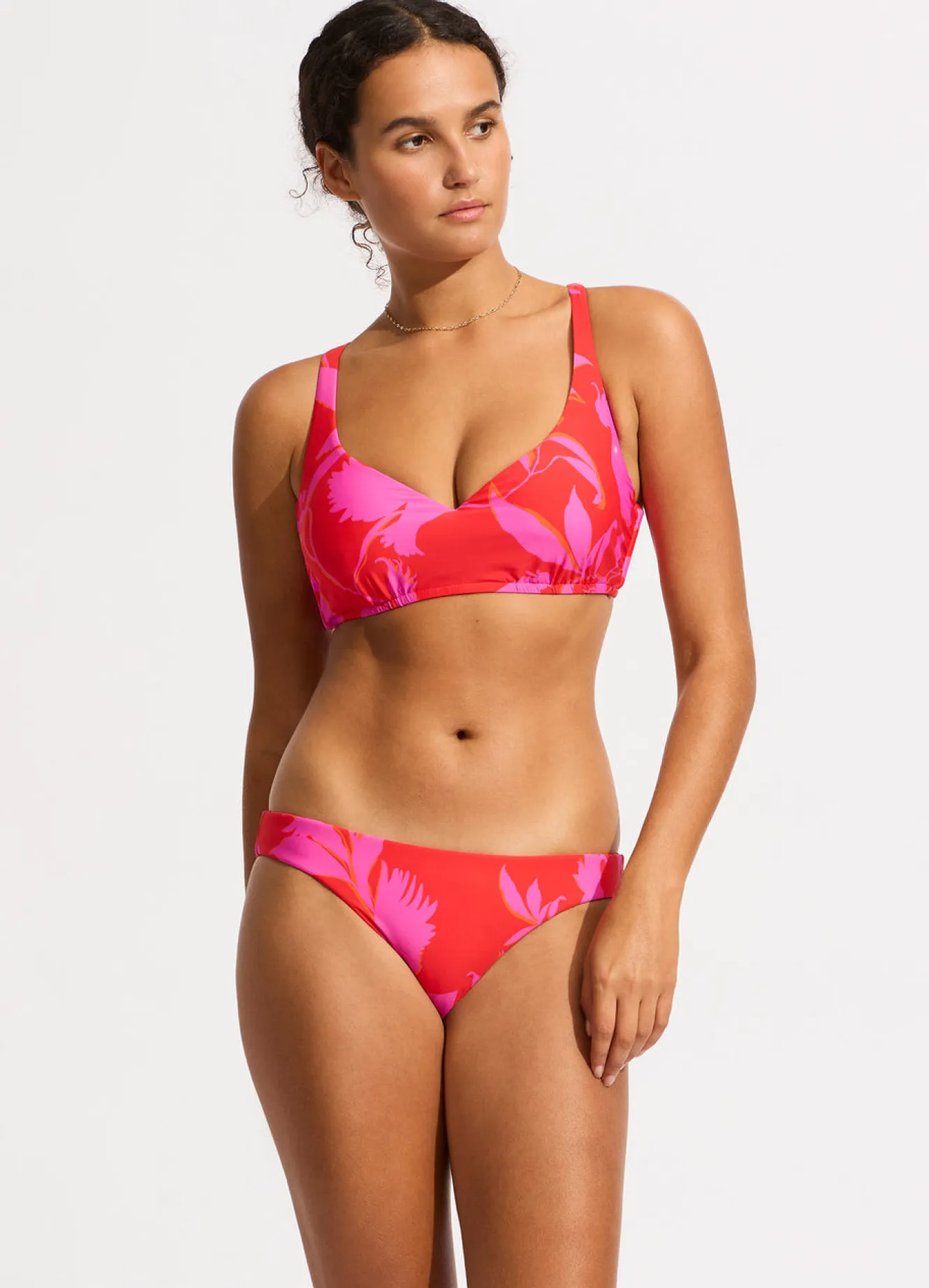 Seafolly Birds Of Paradise DD Sweetheart Halter Bikini Top - | Fuller Cup Swim|DD/E Swimwear