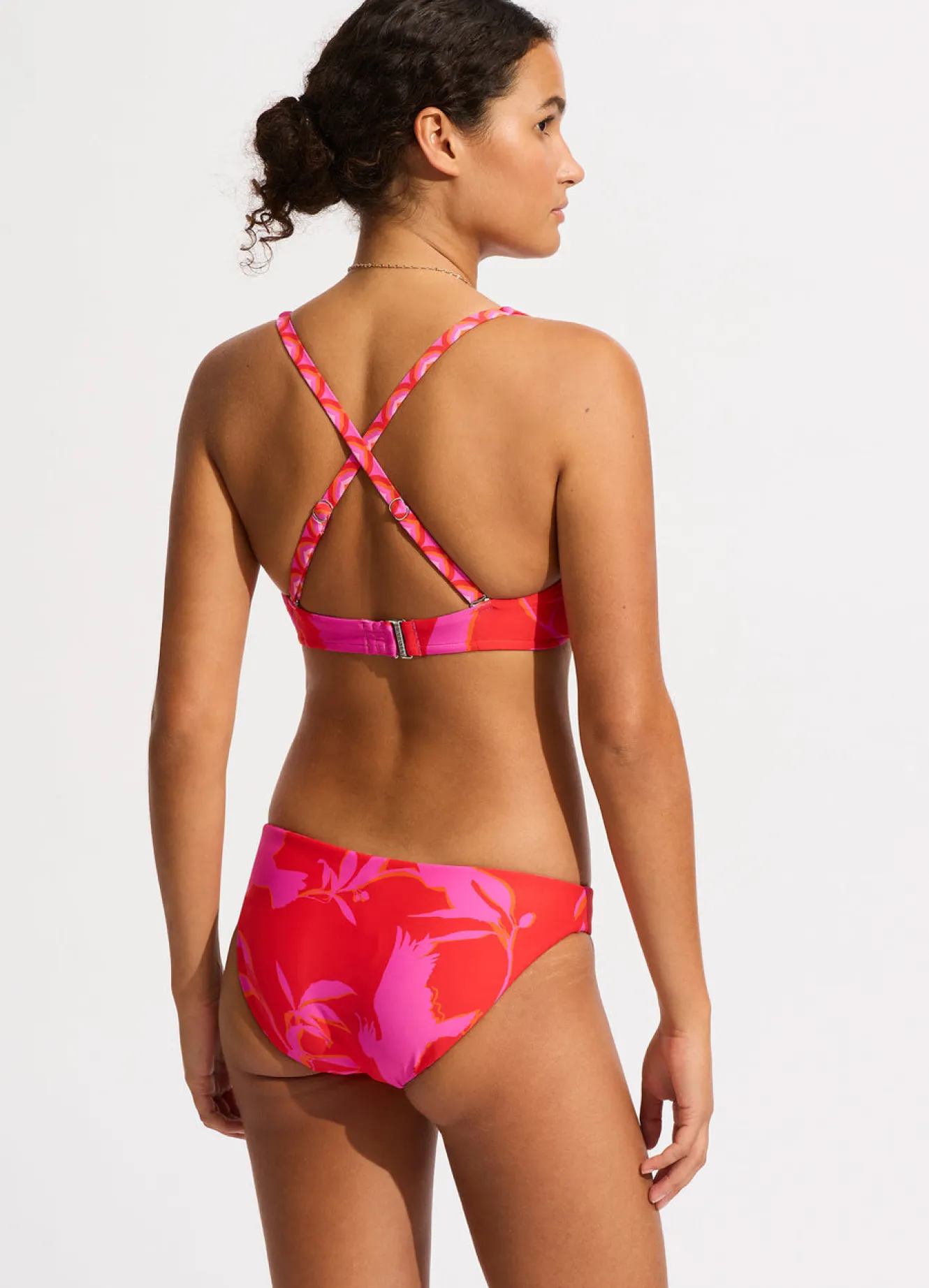 Seafolly Birds Of Paradise DD Sweetheart Halter Bikini Top - | Fuller Cup Swim|DD/E Swimwear