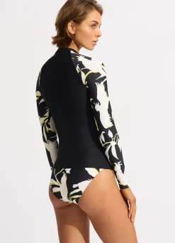 Seafolly Birds Of Paradise Long Sleeve Rashvest - | Rash Vests|Rash Vests
