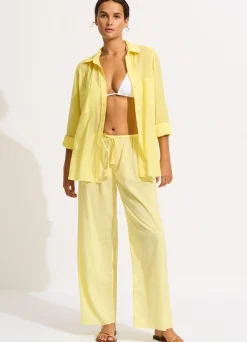 Seafolly Breeze Beach Shirt - Lime Light| Tops