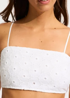 Seafolly Broderie Crop Top - | Tops