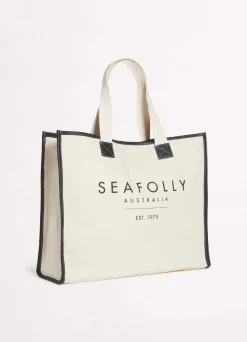 Seafolly Canvas Tote Bag - | Beach Bags