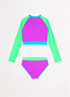 Seafolly Carnivale Girls Colour Blocked Surfsuit - | Rash Vests|Rash Vests