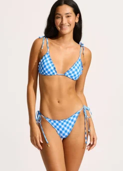Seafolly Ciao Bella Check Slide Triangle Bikini Top - | Bikinis|Triangle