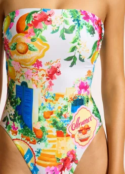 Seafolly Ciao Bella DD Bandeau One Piece - | Bandeau|Bandeau