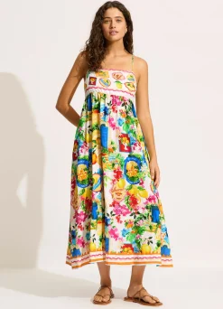 Seafolly Ciao Bella Maxi Dress - White| Beach Dresses