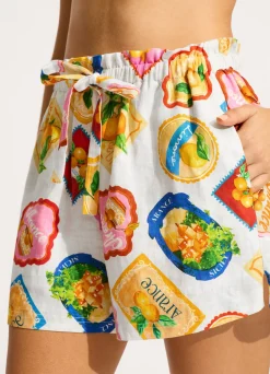 Seafolly Ciao Bella Stamp Paper Bag Short - | Pants & Shorts