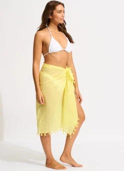 Seafolly Cotton Gauze Sarong - Lime Light| Skirts & Sarongs