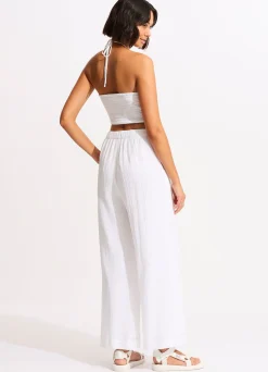Seafolly Crinkle Crop Top - | Tops