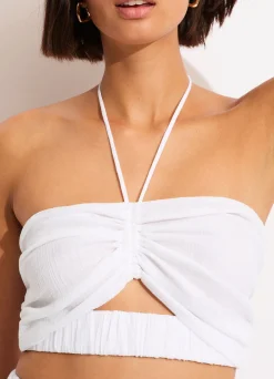 Seafolly Crinkle Crop Top - | Tops