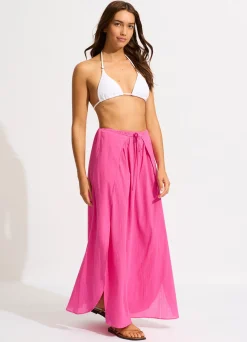Seafolly Crinkle Wrap Maxi Skirt - | Skirts & Sarongs