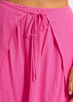 Seafolly Crinkle Wrap Maxi Skirt - | Skirts & Sarongs