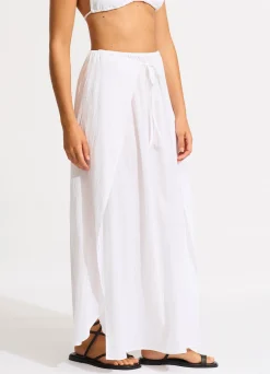 Seafolly Crinkle Wrap Maxi Skirt - | Skirts & Sarongs