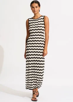 Seafolly Cut Out Knit Maxi Dress - | Beach Dresses