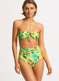 Seafolly Garden Party Gathered Underwire Bikini Top - Lime Light| Underwire|Underwire