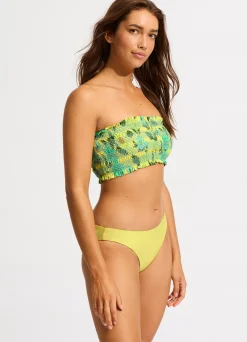 Seafolly Garden Party Reversible Hipster Bikini Bottom - Lime Light| Hipster|Hipster