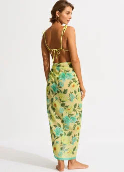 Seafolly Garden Party Sarong - Lime Light| Skirts & Sarongs