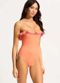 Seafolly Lucia Bandeau One Piece - | Bandeau|Bandeau