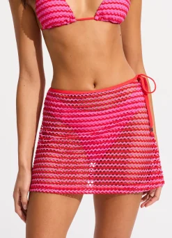 Seafolly Mesh Effect A-Line Skirt - | Skirts & Sarongs