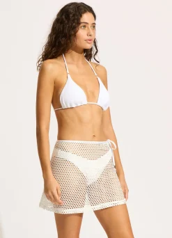 Seafolly Mesh Effect A-Line Skirt - | Bikinis|Skirts & Sarongs