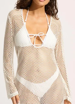 Seafolly Mesh Effect Cover Up - | Kaftans & Cover Ups