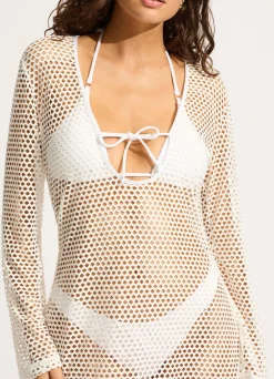 Seafolly Mesh Effect Cover Up - | Kaftans & Cover Ups