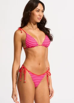 Seafolly Mesh Effect Slide Triangle Bikini Top - | Triangle|Triangle