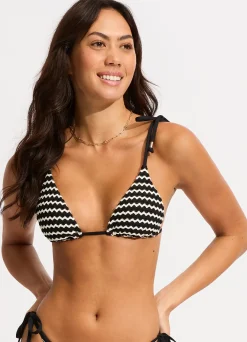 Seafolly Mesh Effect Slide Triangle Bikini Top - | Bikinis|Triangle