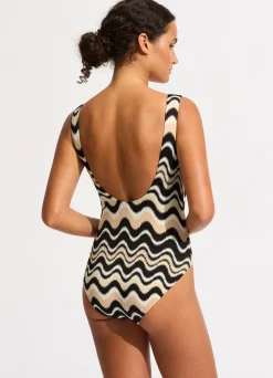 Seafolly Neue Wave DD One Piece - | Black One Pieces|Black One Pieces