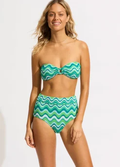 Seafolly Neue Wave High Waisted Bikini Bottom - | High Waisted|High Waisted