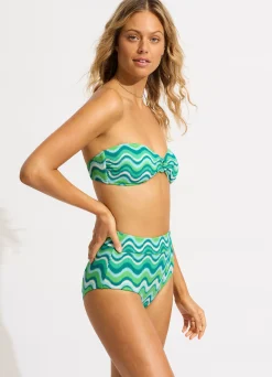 Seafolly Neue Wave Ring Front Bandeau Bikini Top - | Bandeau|Bandeau