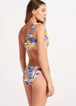 Seafolly On Vacation One Shoulder Top With Tie - | One Shoulder|One Shoulder