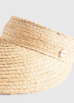 Seafolly Raffia Visor - | Beach Hats