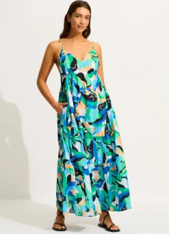 Seafolly Rio Tiered Midi Dress - | Beach Dresses