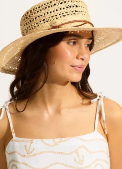 Seafolly Savona Boater Hat - | Beach Hats