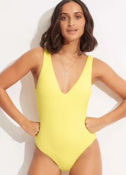 Seafolly Sea Dive Deep V Neck One Piece - | V Neck|V Neck