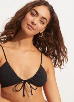 Seafolly Sea Dive Drawstring Neck Bralette - | Bralette|Bralette