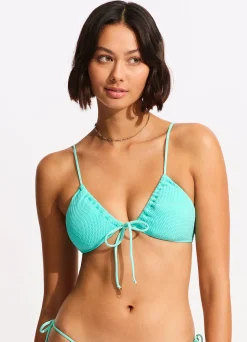 Seafolly Sea Dive Drawstring Neck Bralette - | Bralette|Bralette