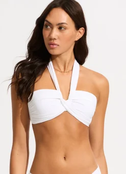 Seafolly Collective Halter Bandeau Bikini Top - | Bikinis|Bandeau