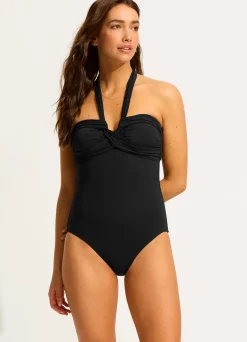 Seafolly Collective Halter Bandeau One Piece - | Bandeau|Bandeau